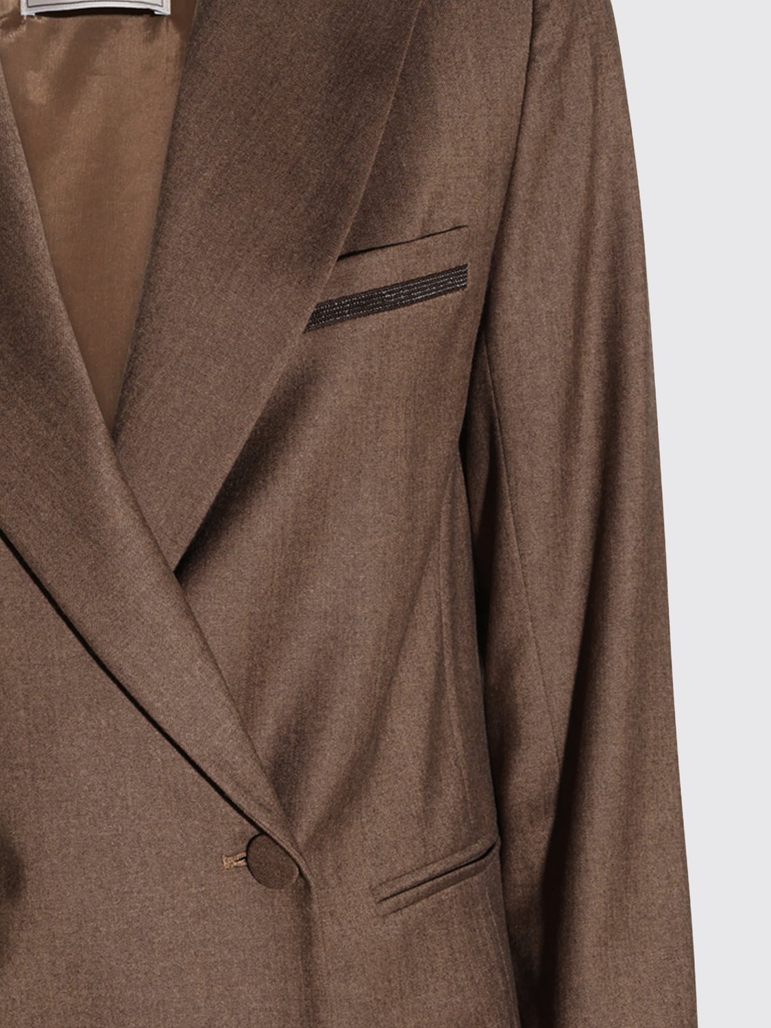 ANTONELLI FIRENZE JACKET: Antonelli Firenze Double-Breasted Wool Blend Blazer with Peak Lapels, Brown - Img 4