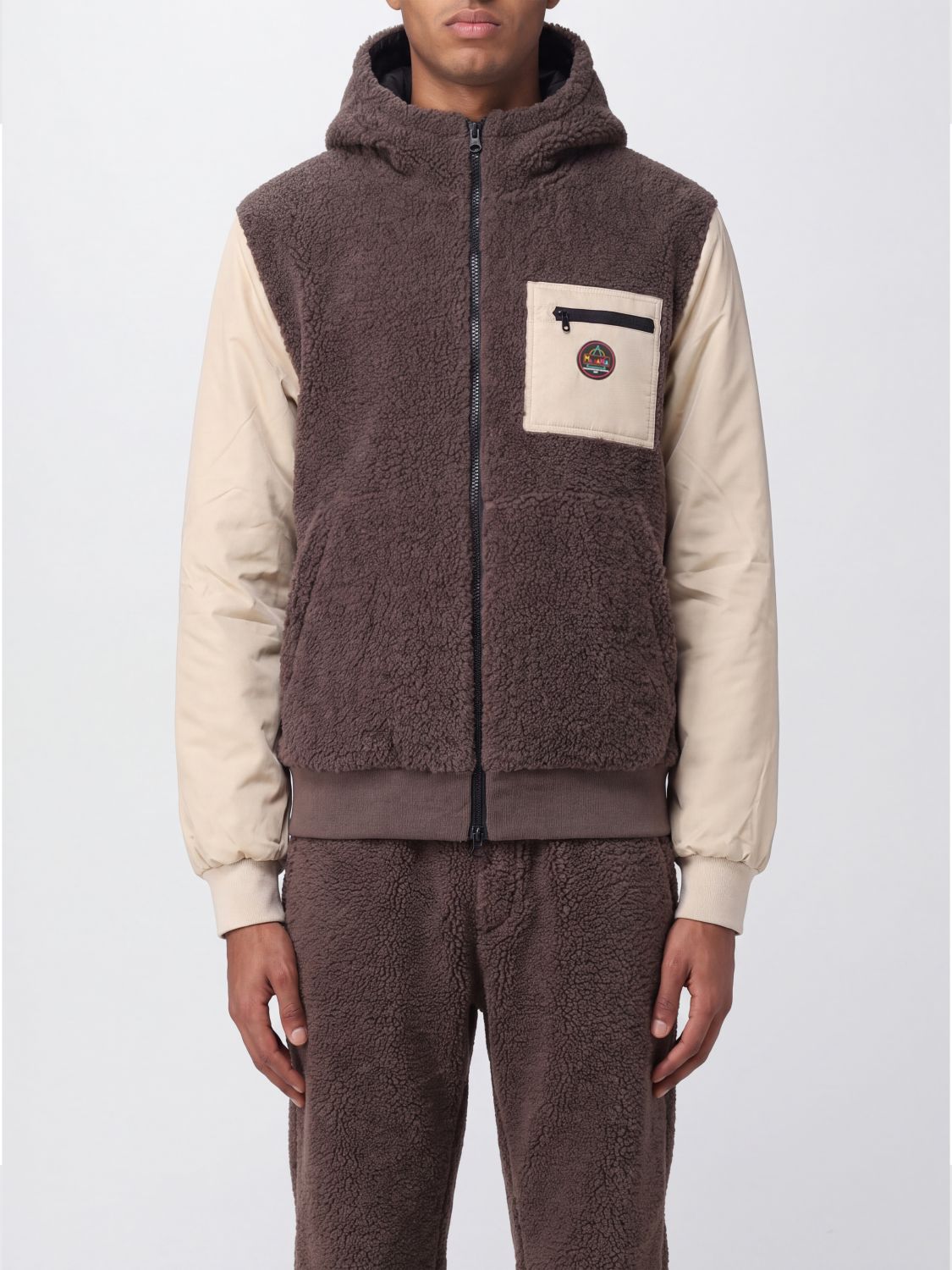 MAUNA KEA JACKE: Mauna Kea Fleece-Kapuzenjacke mit Reißverschluss, Braun - Img 1