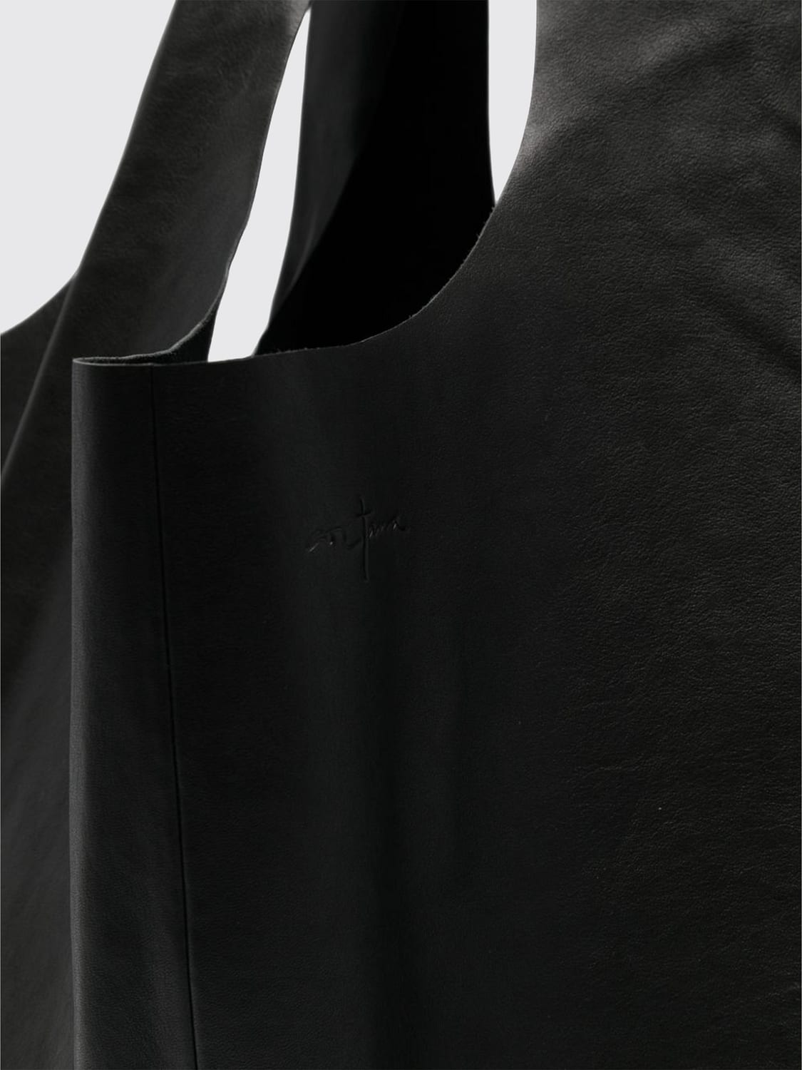 CORTANA BOLSO TOTE: Bolso tote grande Cortana de piel de cordero lisa con doble asa e interior de piel, Azul Marino - Img 4