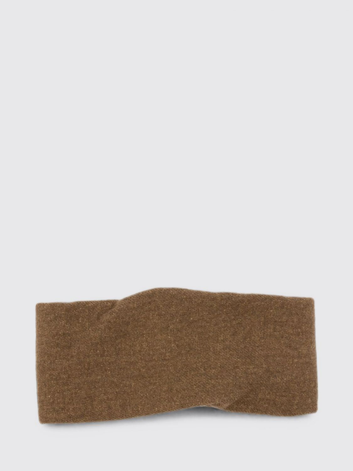 CORTANA HAARSCHMUCK: Minimalistisches Stirnband Cortana aus Woll- und Baumwollmischung, Braun - Img 1