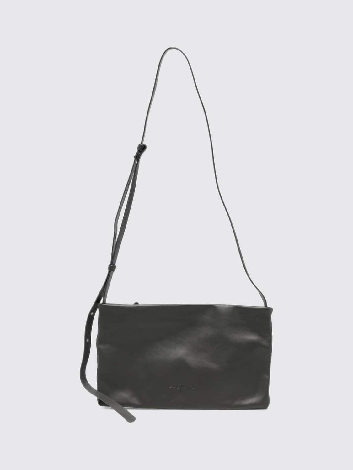 CORTANA SHOULDER BAG: Cortana Crossbody Bag in Smooth Calfskin Leather with Zip and Embossed Logo, Grey - Img 1