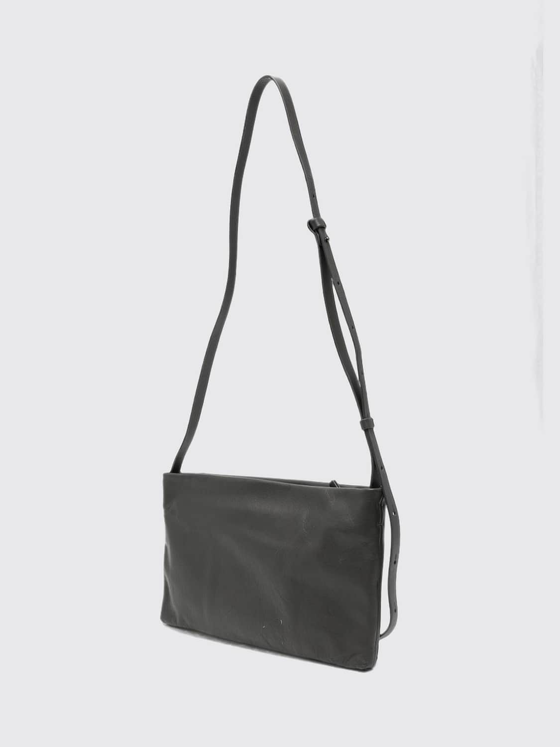 CORTANA SHOULDER BAG: Cortana Crossbody Bag in Smooth Calfskin Leather with Zip and Embossed Logo, Grey - Img 3