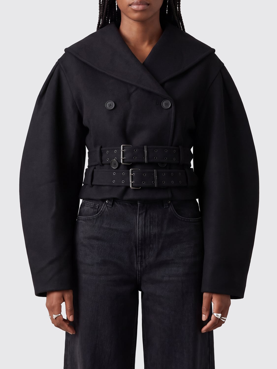 GANNI COAT: Jacket woman Ganni, Black - Img 1