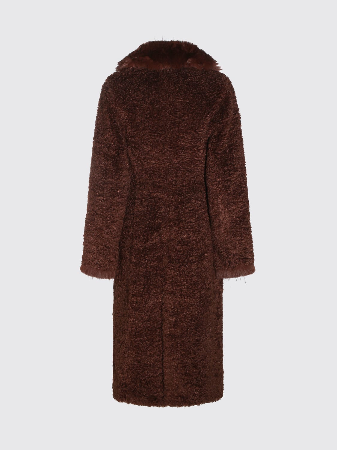 GANNI COAT: Coat woman Ganni, Brown - Img 3