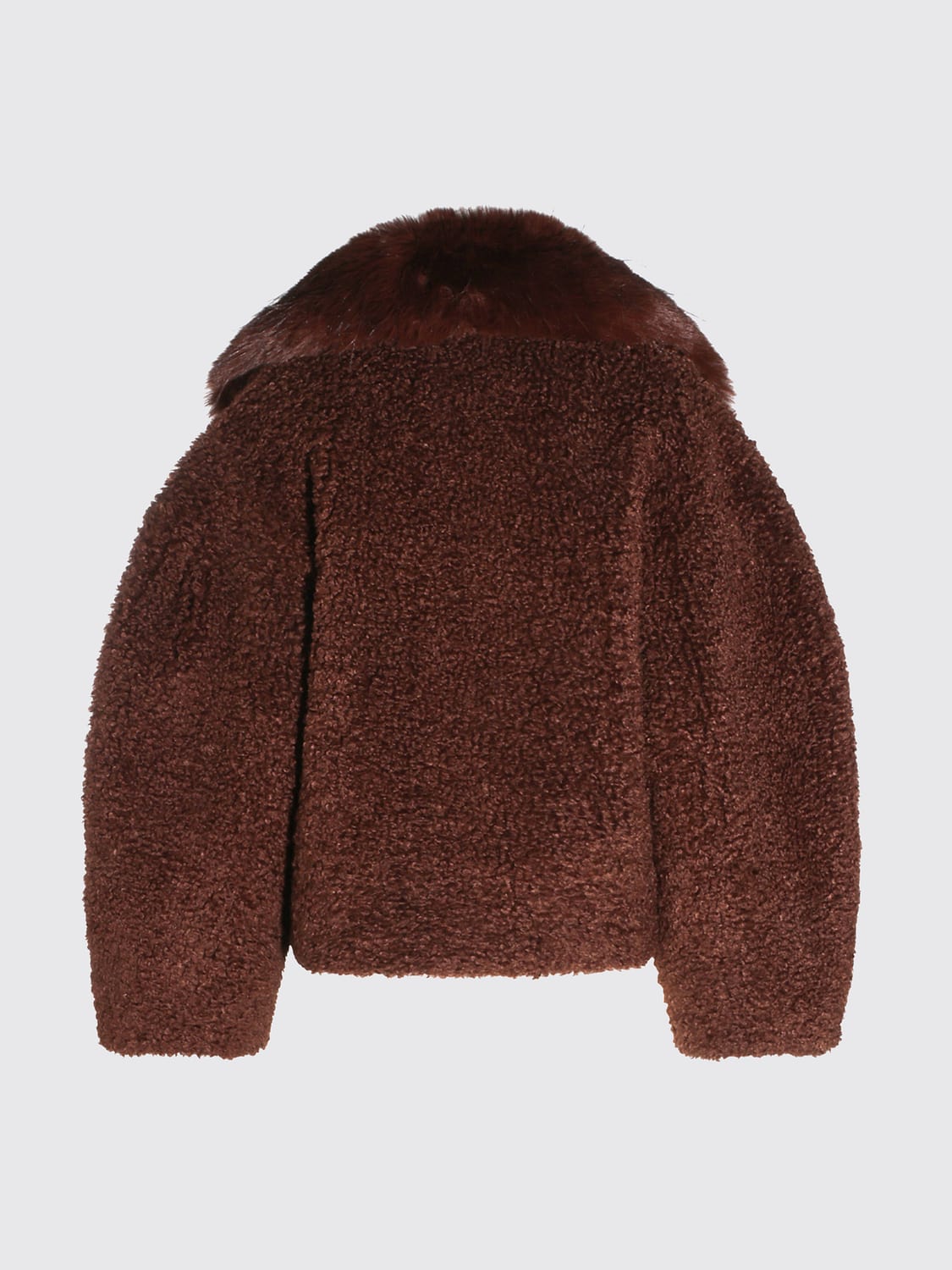 GANNI COAT: Coat woman Ganni, Brown - Img 3
