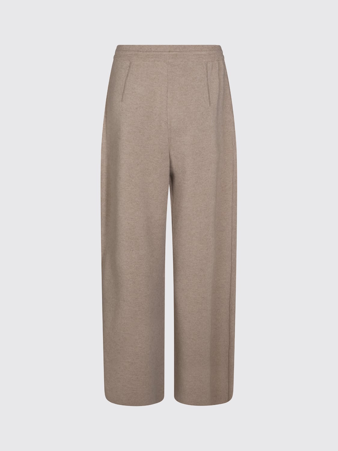 MAX MARA PANTALONES: Pantalones Max Mara de punto de lana y cachemira de talle alto, Beige - Img 3