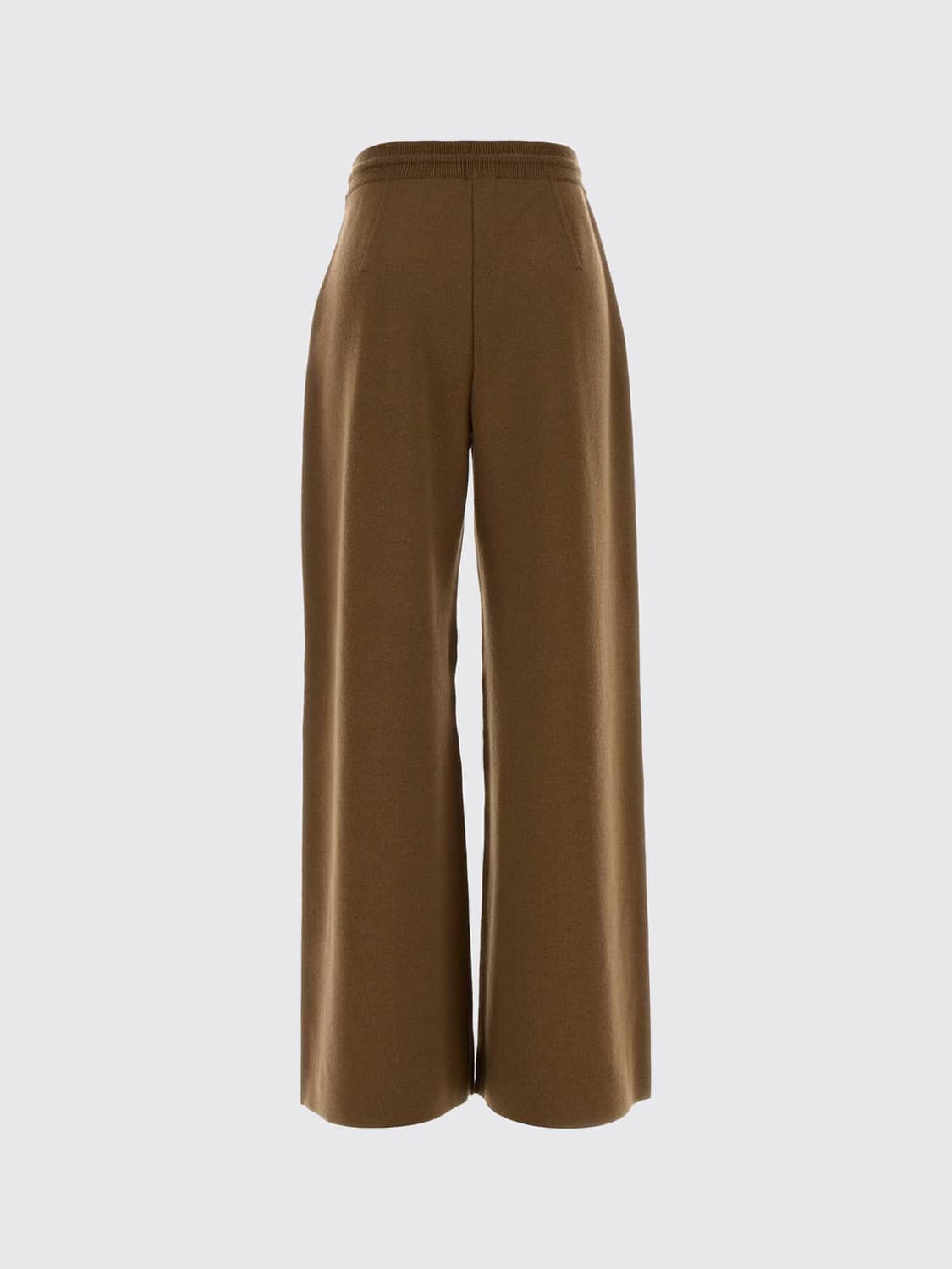 MAX MARA PANTALONES: Pantalones Max Mara de punto de lana y cachemira de talle alto, Camello - Img 3