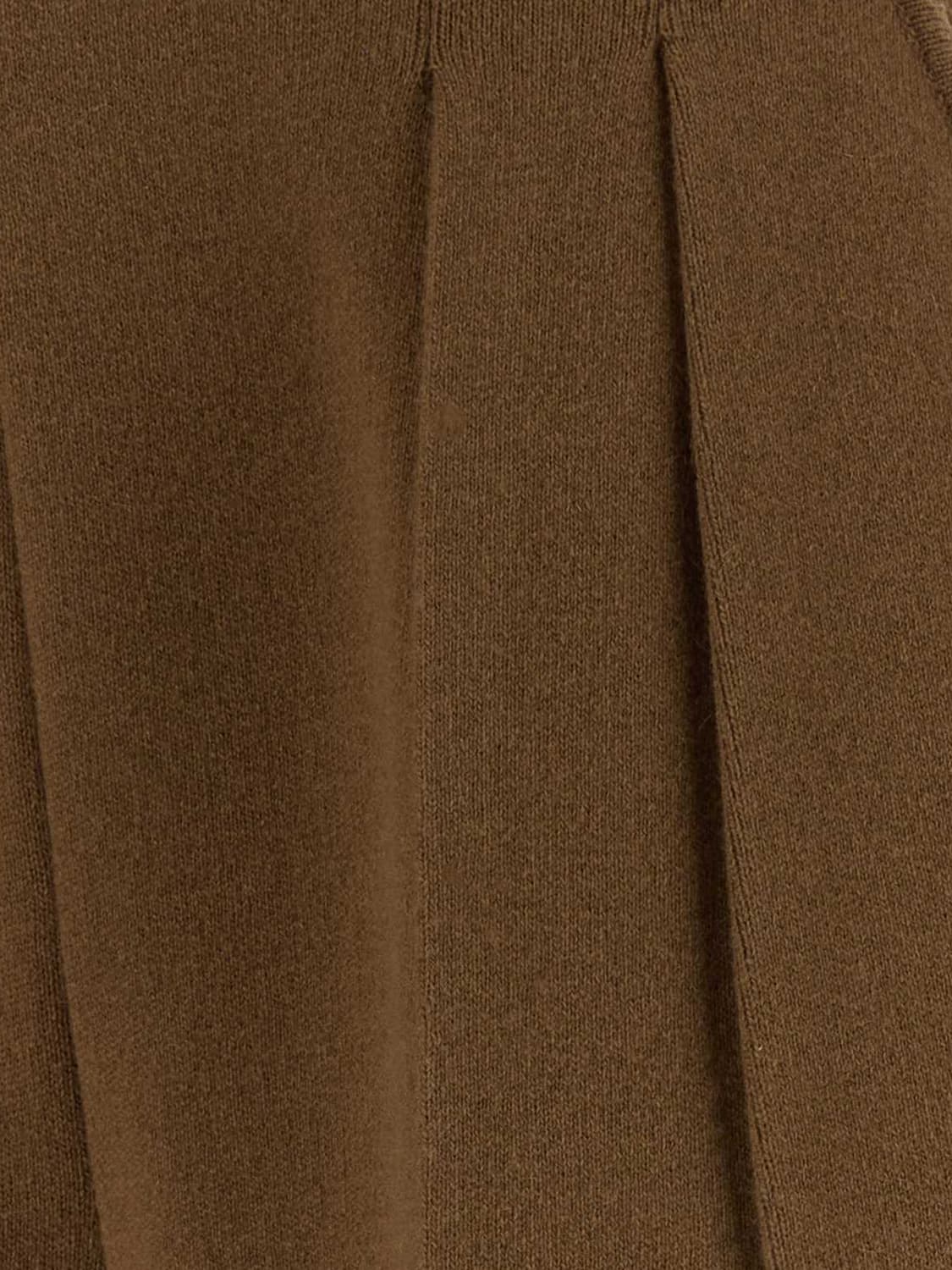 MAX MARA PANTALONES: Pantalones Max Mara de punto de lana y cachemira de talle alto, Camello - Img 4