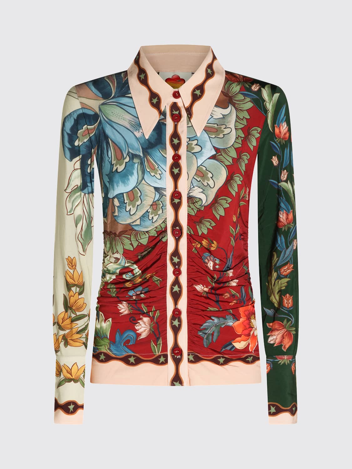 FARM RIO CAMICIA: Camicia Lunar Boho Farm Rio slim fit in viscosa stretch con stampa floreale, Fantasia - Img 2