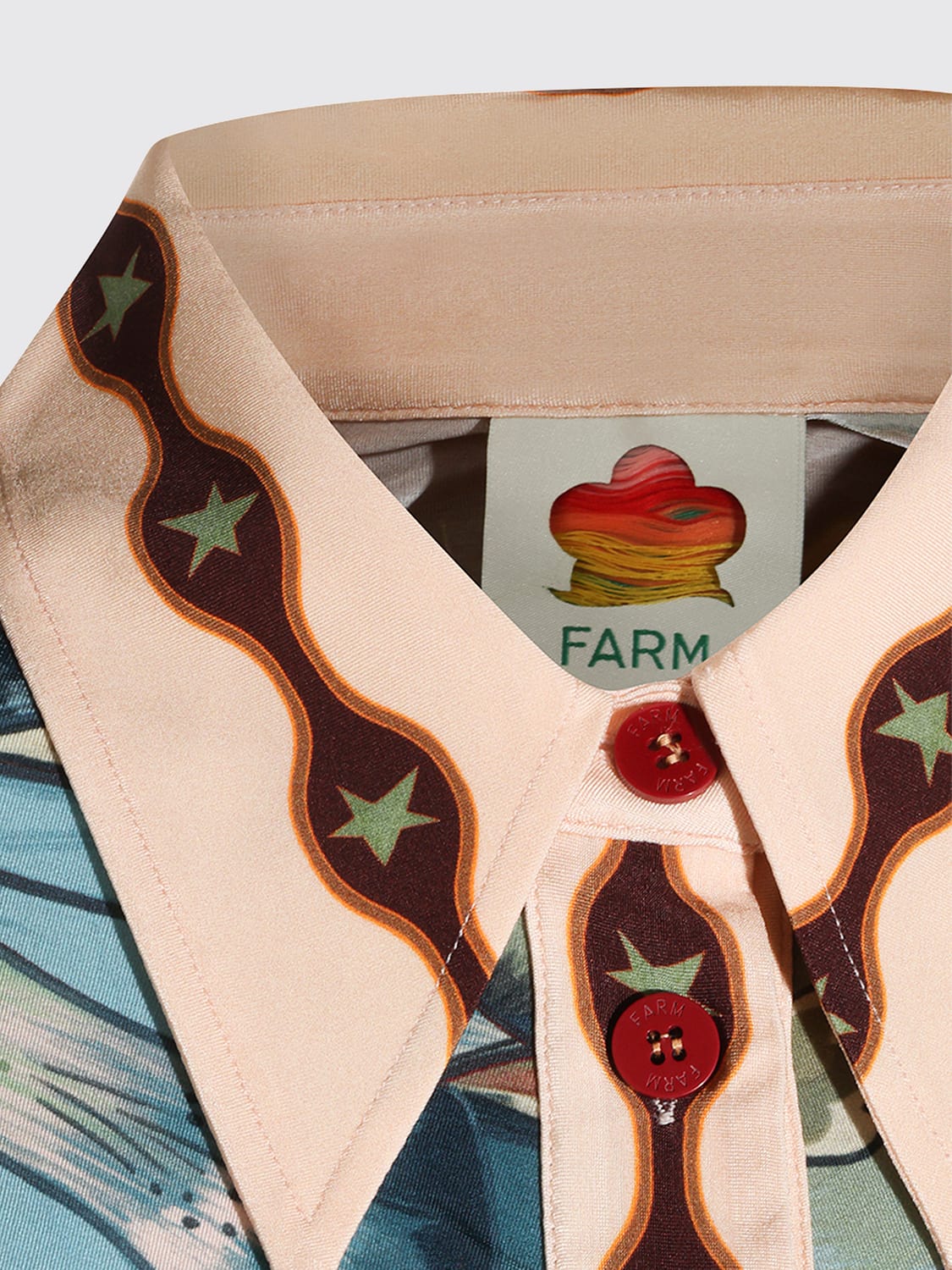 FARM RIO CAMICIA: Camicia Lunar Boho Farm Rio slim fit in viscosa stretch con stampa floreale, Fantasia - Img 4