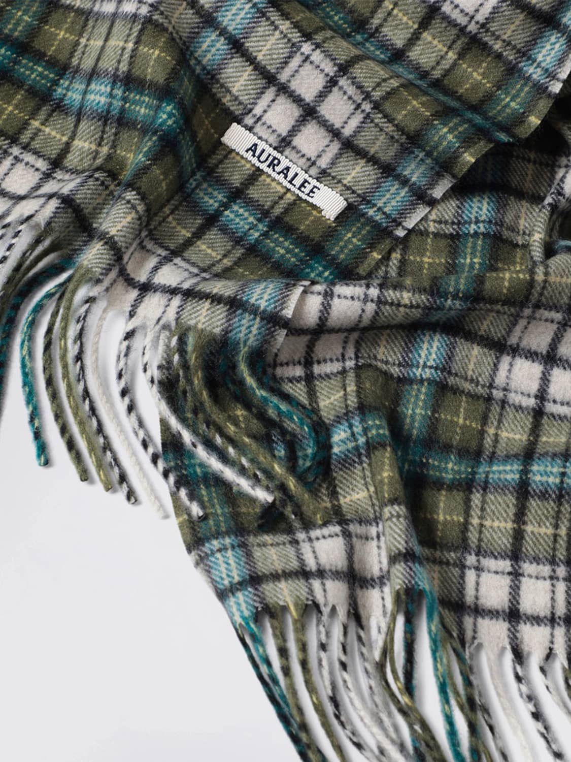 AURALEE SCARF: Scarf men Auralee, Green - Img 2