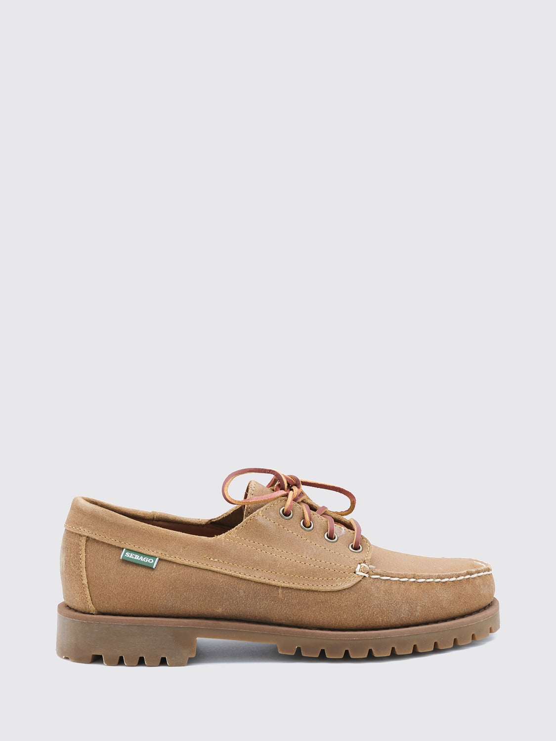 SEBAGO MOKASSINS: Askook Bootsschuhe Sebago aus Veloursleder mit gezackter Sohle, Beige - Img 1