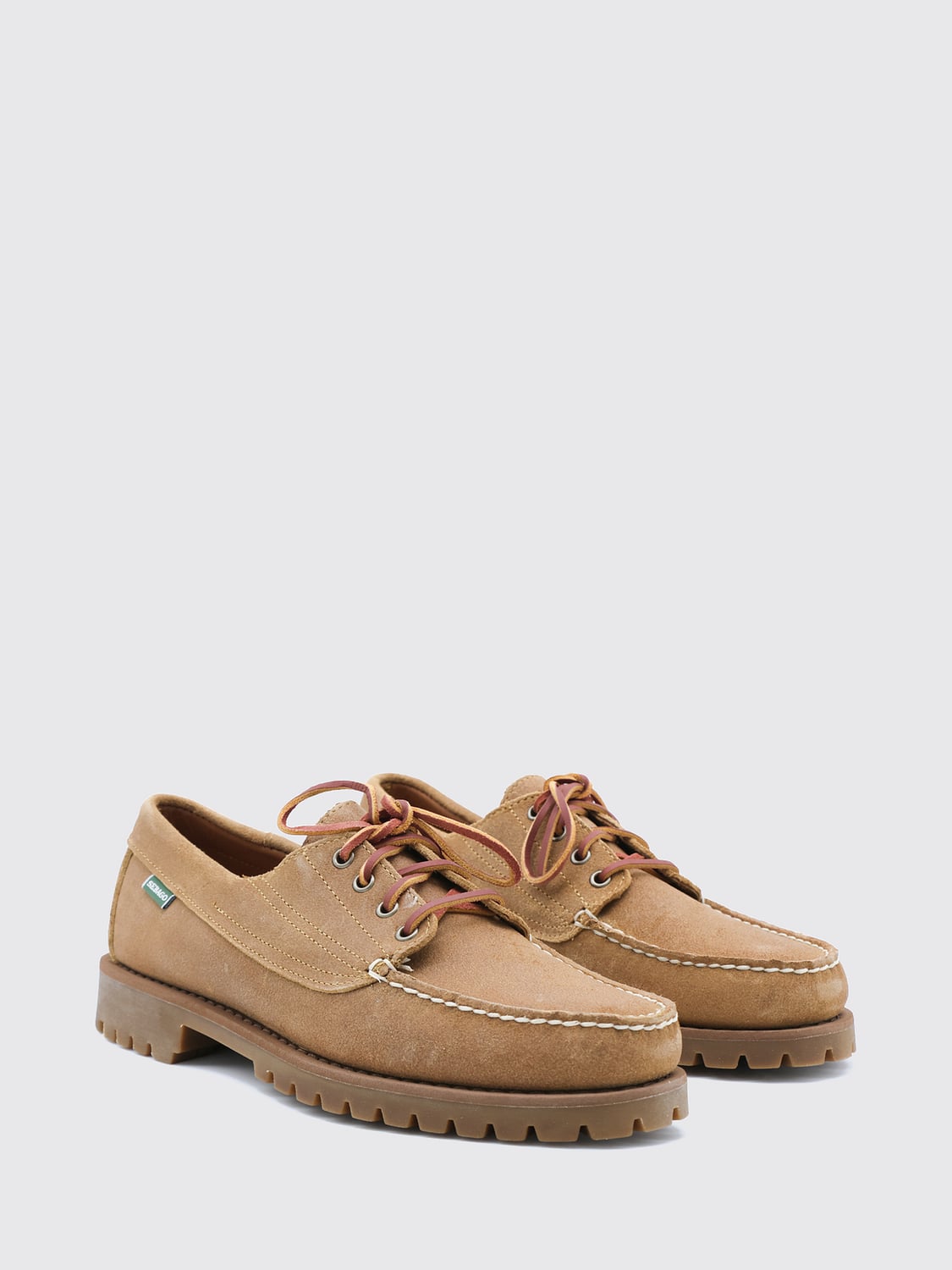 SEBAGO MOKASSINS: Askook Bootsschuhe Sebago aus Veloursleder mit gezackter Sohle, Beige - Img 2