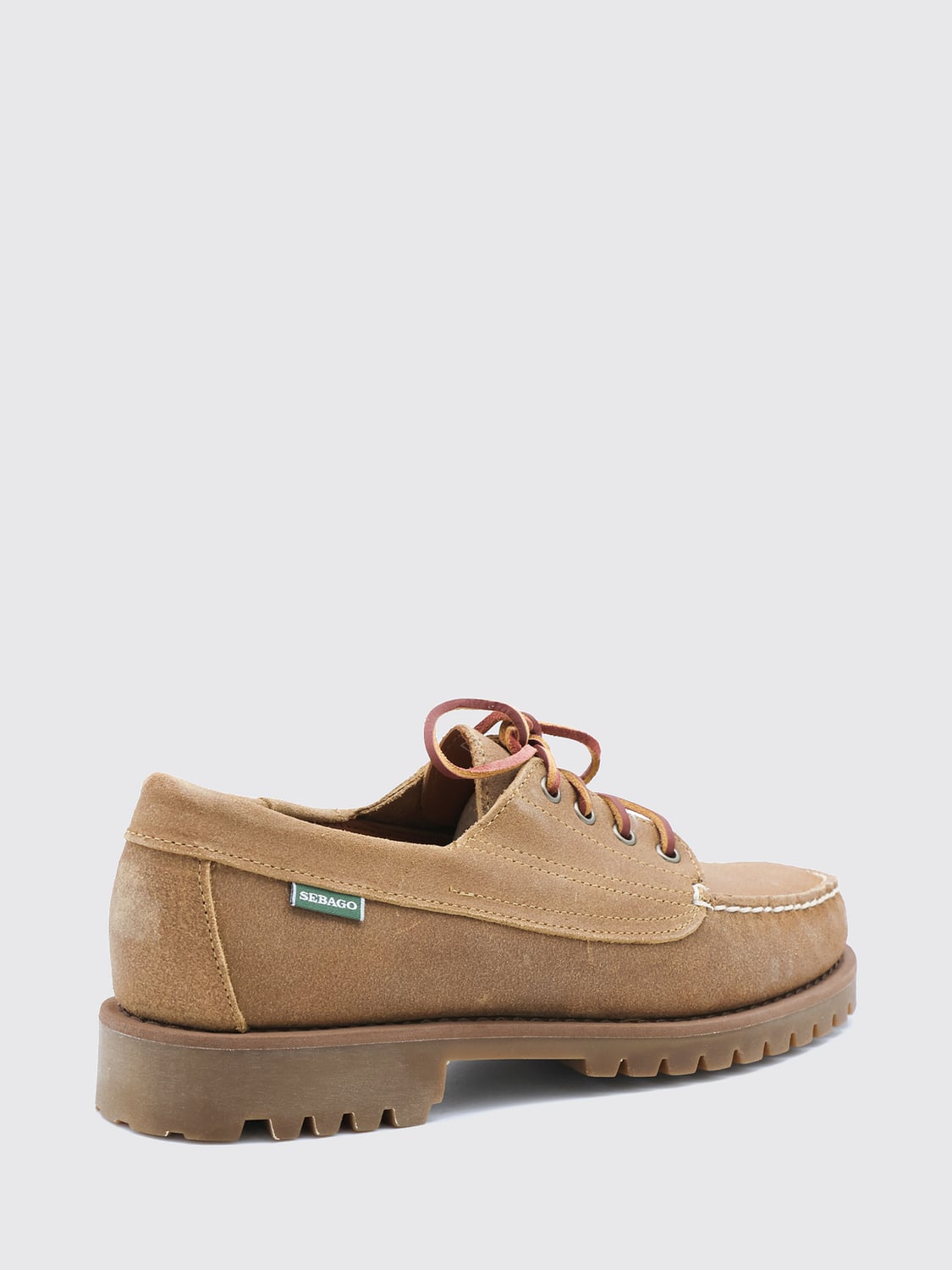 SEBAGO MOKASSINS: Askook Bootsschuhe Sebago aus Veloursleder mit gezackter Sohle, Beige - Img 3