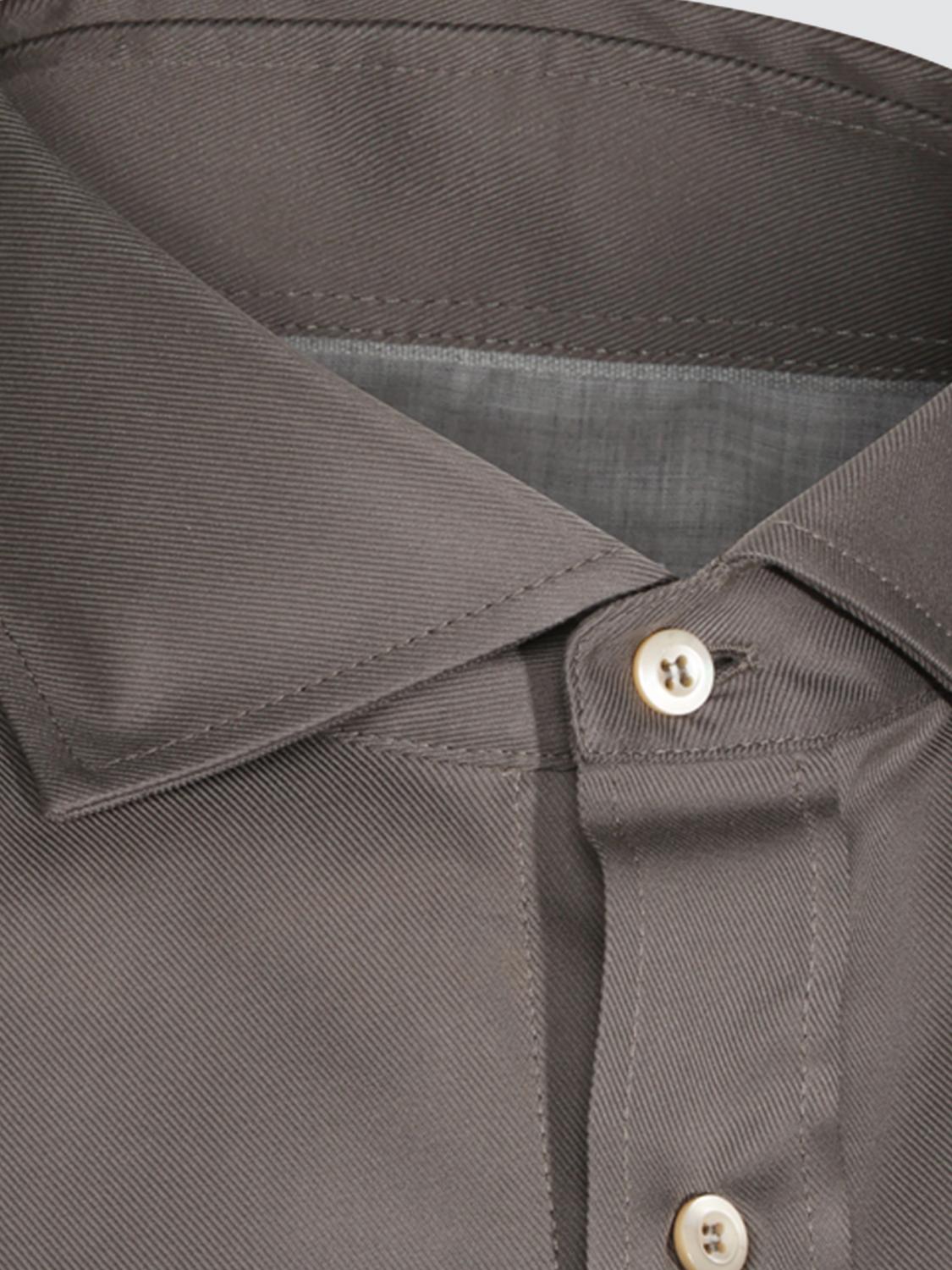 BRUNELLO CUCINELLI CAMICIA: Camicia uomo Brunello Cucinelli, Fango - Img 4