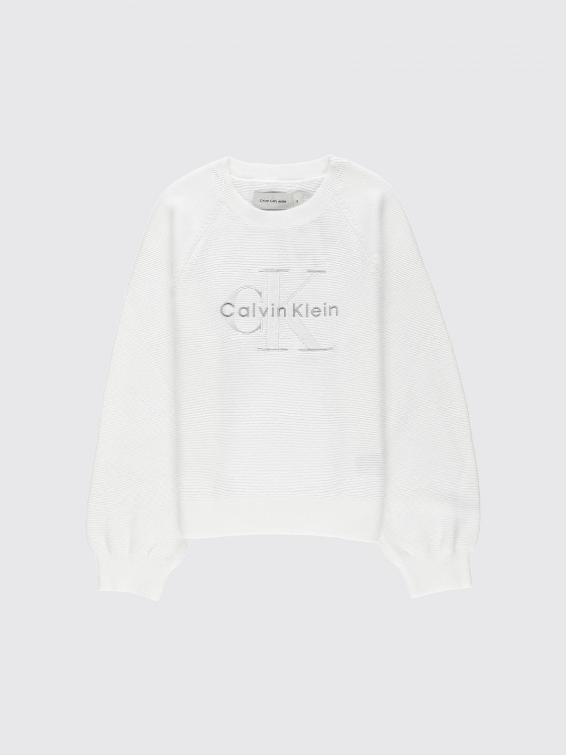CALVIN KLEIN PULLOVER: Pullover kinder Calvin Klein, Weiß - Img 1