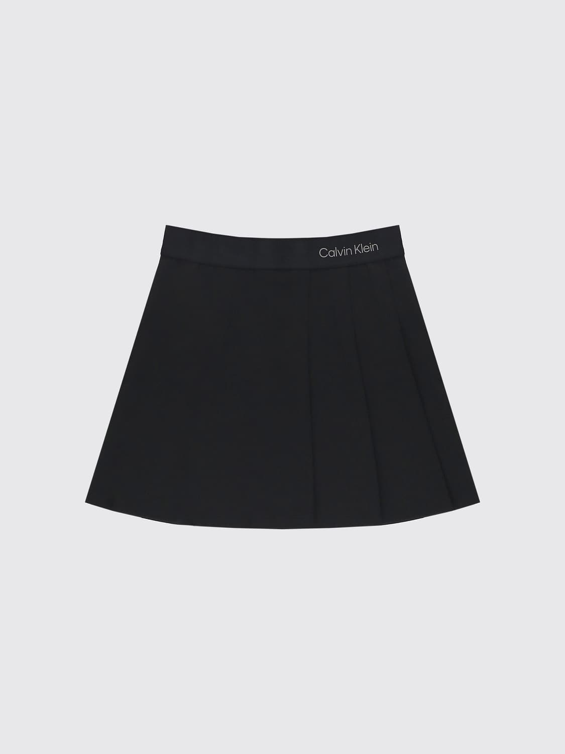 CALVIN KLEIN ROCK: Ausgestellter Rock mit hohem Bund von Calvin Klein für Mädchen aus Viskosemischung, Schwarz - Img 1