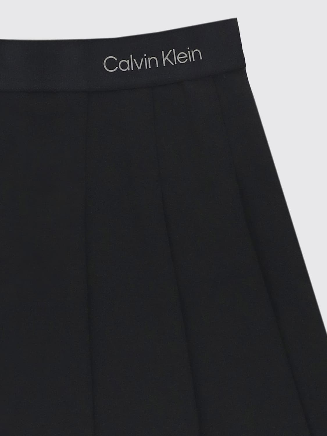 CALVIN KLEIN ROCK: Ausgestellter Rock mit hohem Bund von Calvin Klein für Mädchen aus Viskosemischung, Schwarz - Img 3