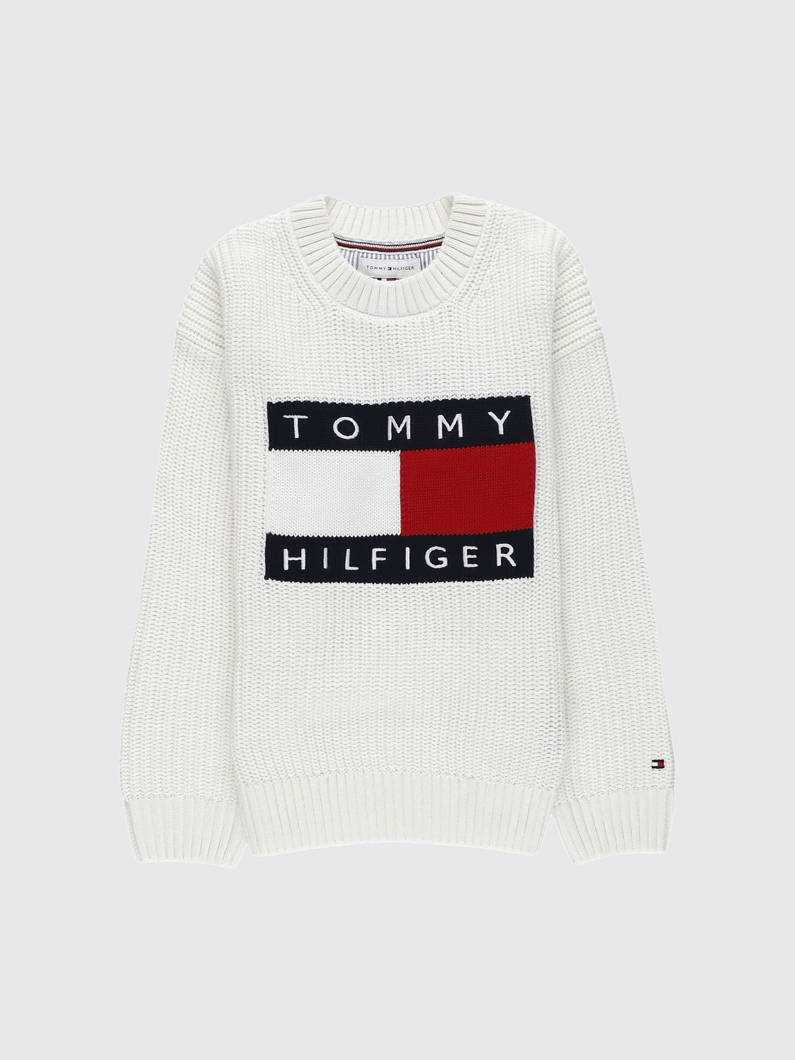 TOMMY HILFIGER PULLOVER: Pullover kinder Tommy Hilfiger, Ivory - Img 1
