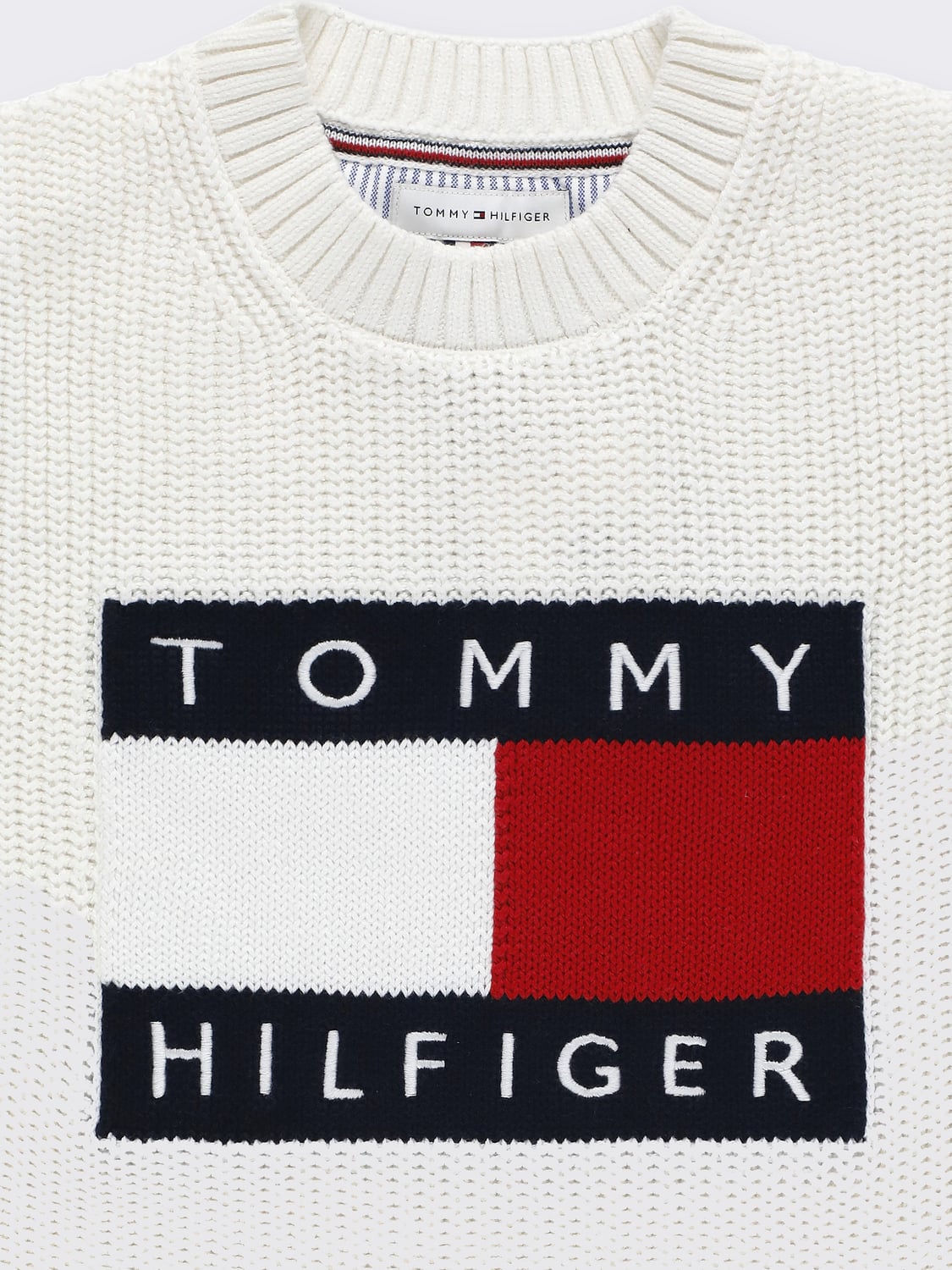 TOMMY HILFIGER PULLOVER: Pullover kinder Tommy Hilfiger, Ivory - Img 3