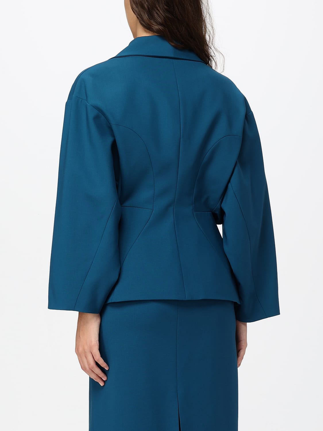 ANTONIO MARRAS JACKE: Einreihiger Blazer Antonio Marras aus Schurwolle mit steigendem Revers, Petroleum Blue - Img 3