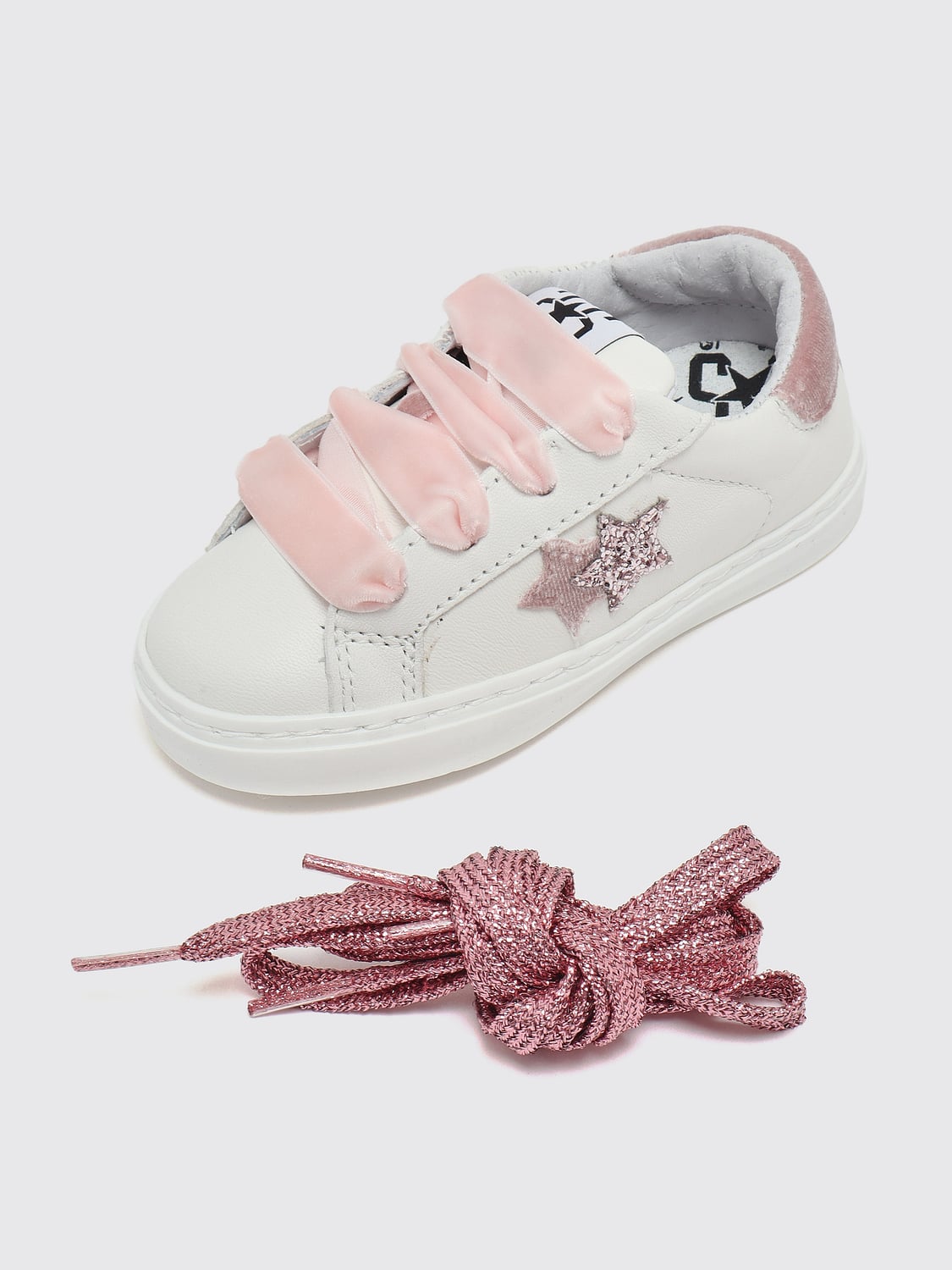 2 STAR BASKETS: Baskets enfant 2 Star, Blanc - Img 4