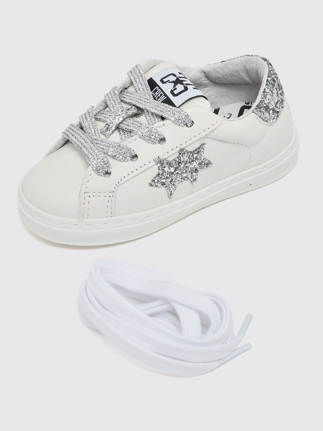 2 STAR BASKETS: Baskets enfant 2 Star, Blanc - Img 4