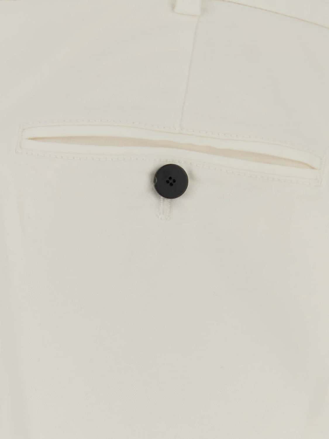 CELLAR DOOR PANTS: Cellar Door Pleated Stretch-Cotton Tailored Trousers, Butter - Img 4