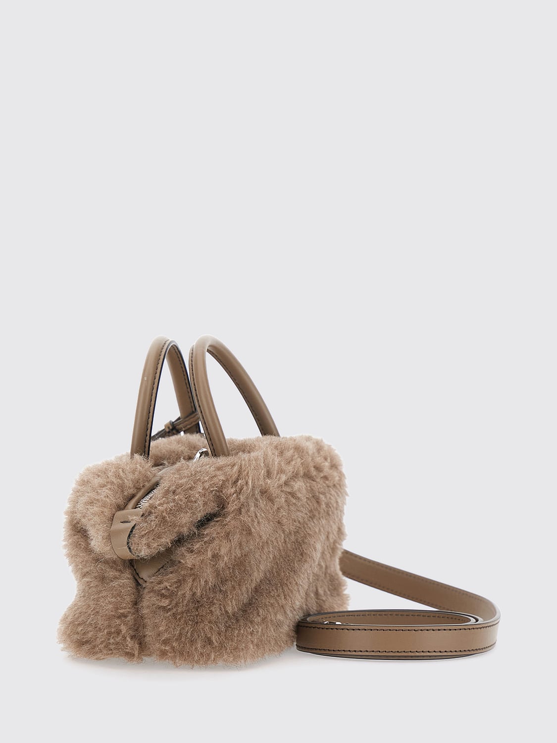 MAX MARA BORSA A SPALLA: Borsa a spalla donna Max Mara, Beige - Img 4