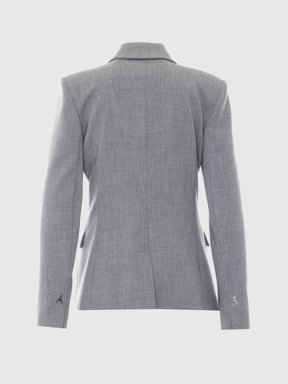 PATRIZIA PEPE GIACCA: Blazer doppiopetto Patrizia Pepe con rever a lancia, Grigio - Img 3