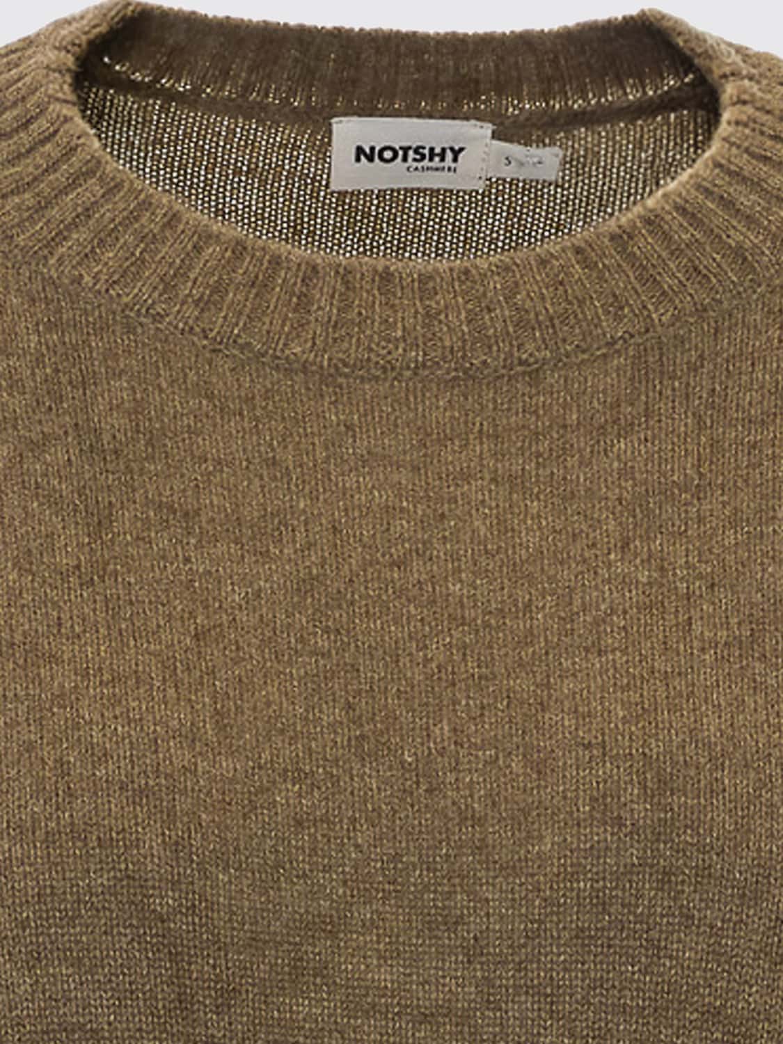 NOT SHY PULLOVER: Rundhalspullover Not Shy aus reinem Kaschmir mit aufgesetzter Tasche, Grün - Img 4