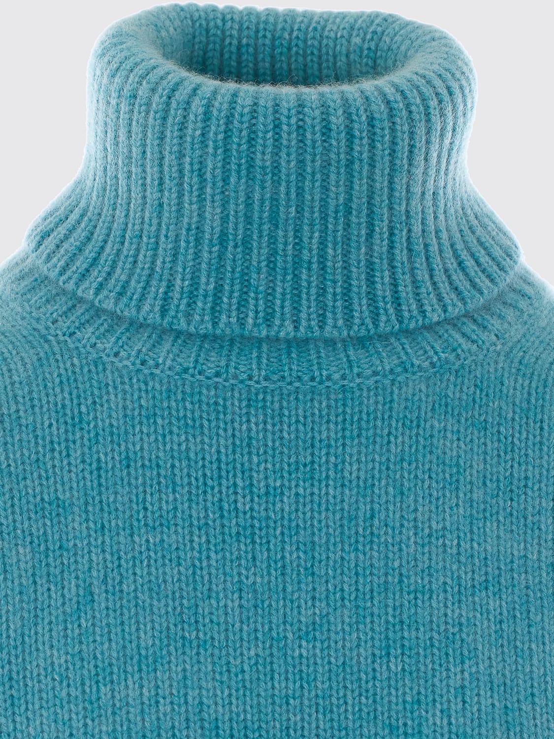 NOT SHY PULLOVER: Rollkragenpullover Not Shy aus reinem Kaschmir mit langen Ärmeln und Rippbündchen, Blau - Img 4