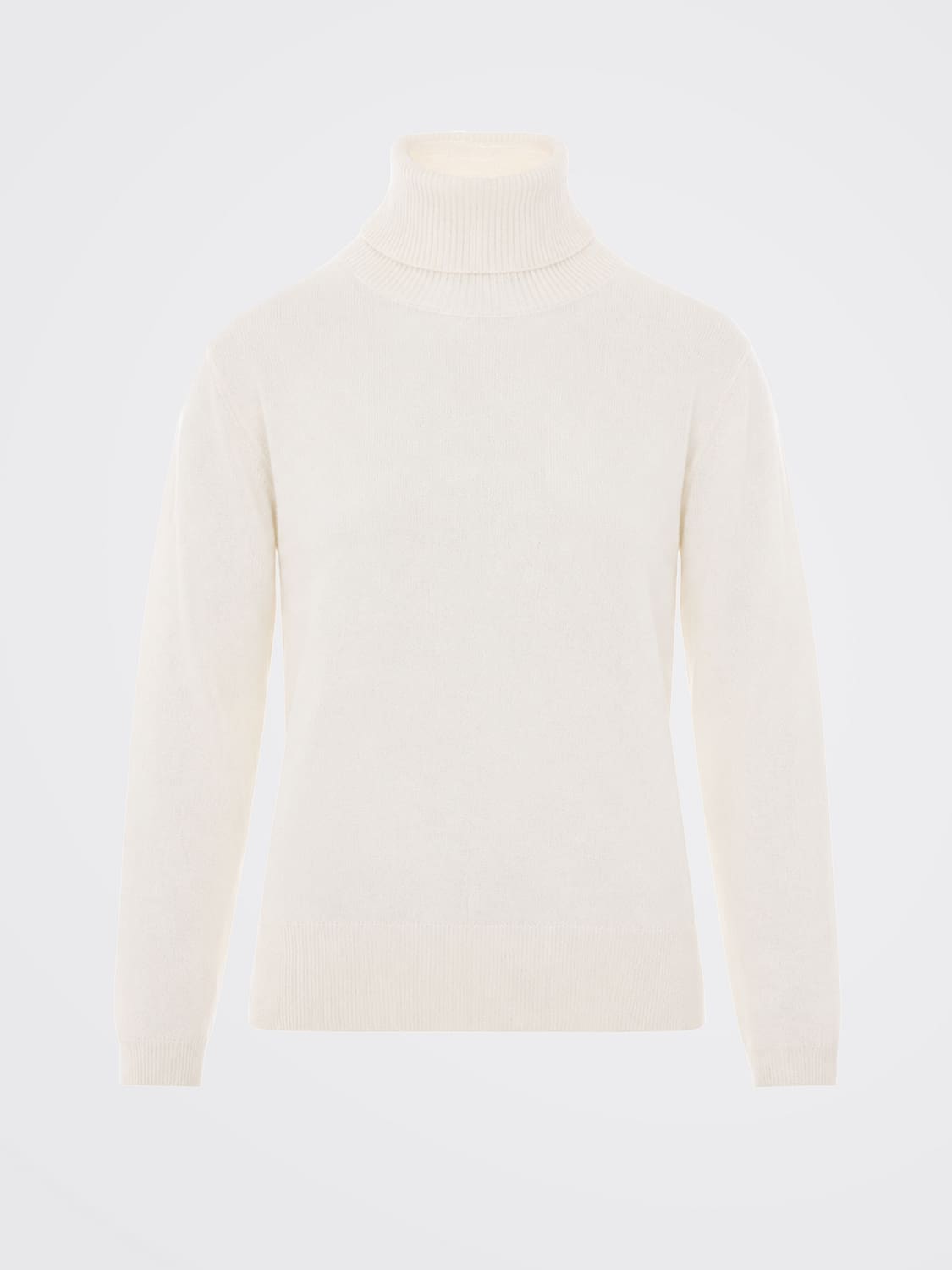 NOT SHY PULLOVER: Rollkragenpullover Not Shy aus reinem Kaschmir mit langen Ärmeln und Rippbündchen, Weiß - Img 2