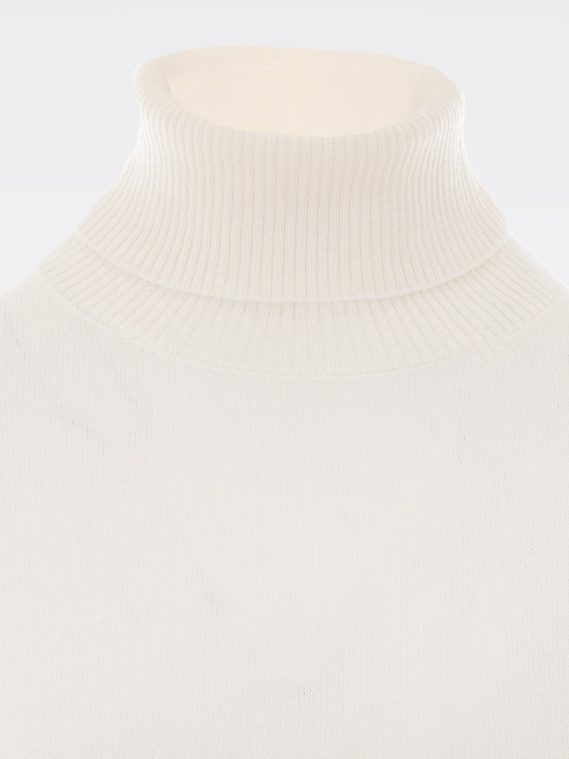 NOT SHY PULLOVER: Rollkragenpullover Not Shy aus reinem Kaschmir mit langen Ärmeln und Rippbündchen, Weiß - Img 4