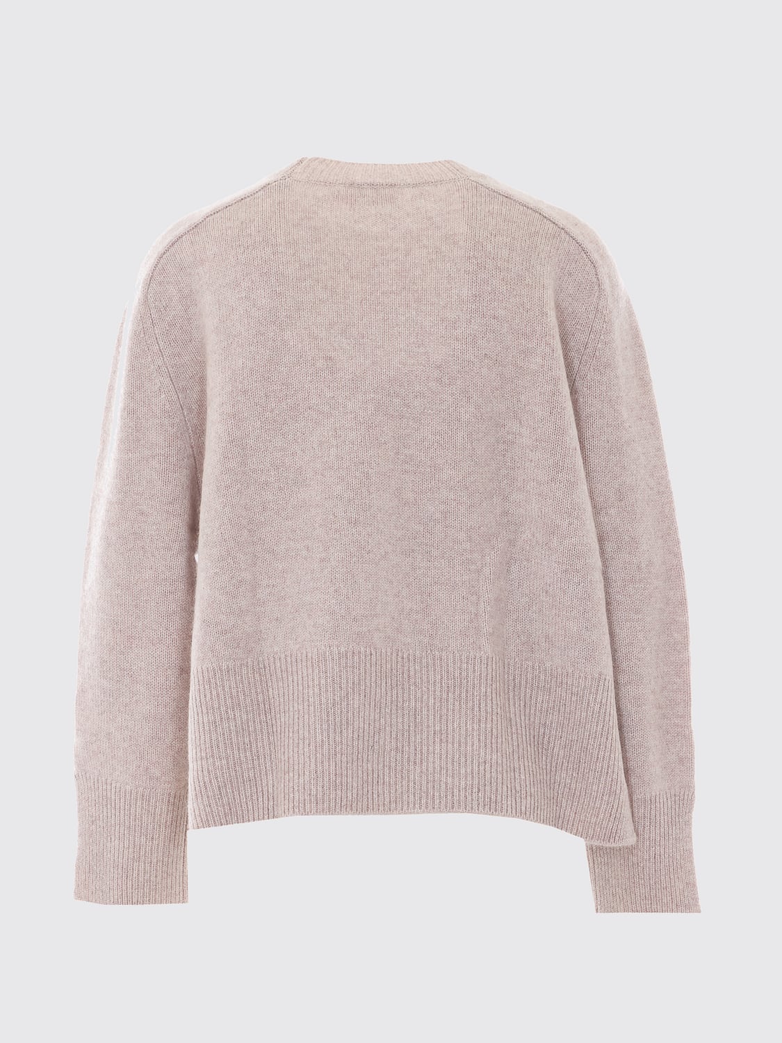 NOT SHY PULL: Pull à col rond Not Shy en pur cachemire à manches longues et bords côtelés, Beige - Img 3