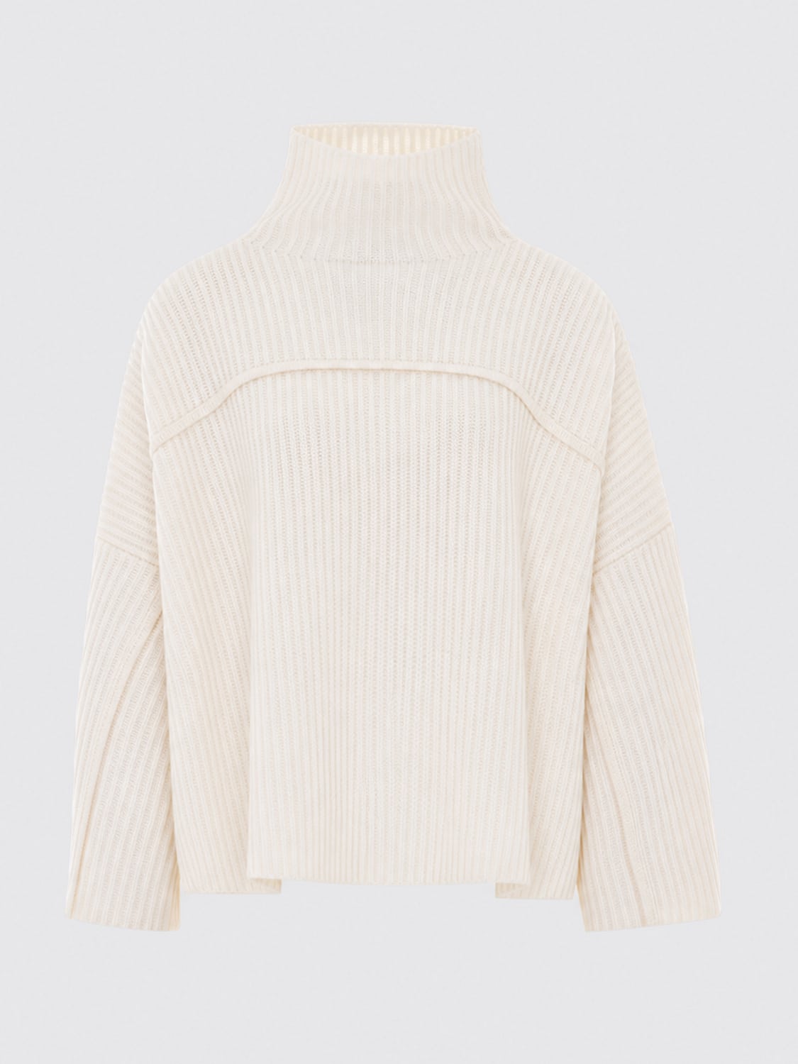 NOT SHY PULL: Pull à col roulé et manches longues NOT SHY en pur cachemire, Blanc - Img 2