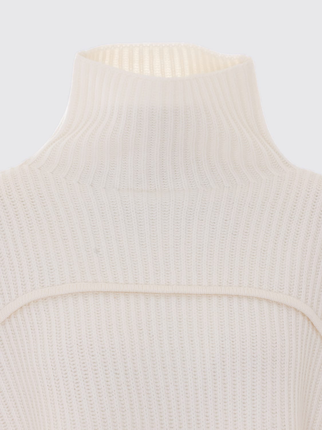 NOT SHY PULL: Pull à col roulé et manches longues NOT SHY en pur cachemire, Blanc - Img 4