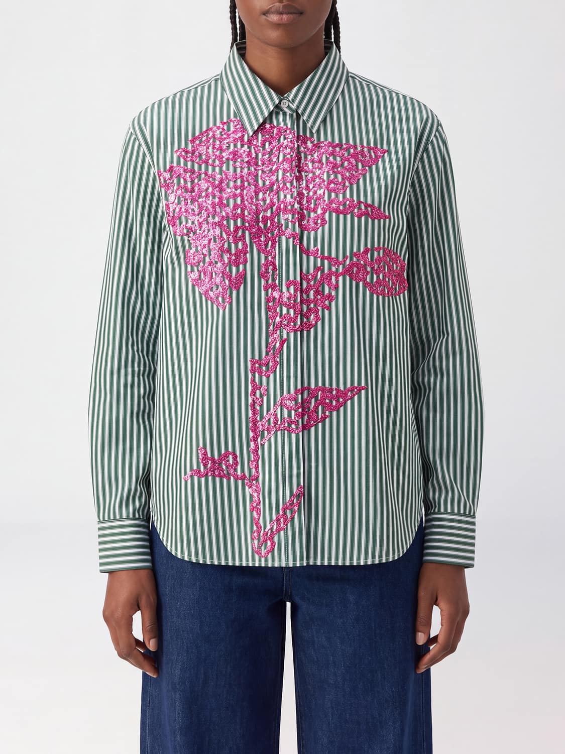 ESSENTIEL ANTWERP CAMICIA: Camicia donna Essentiel Antwerp, Verde - Img 1