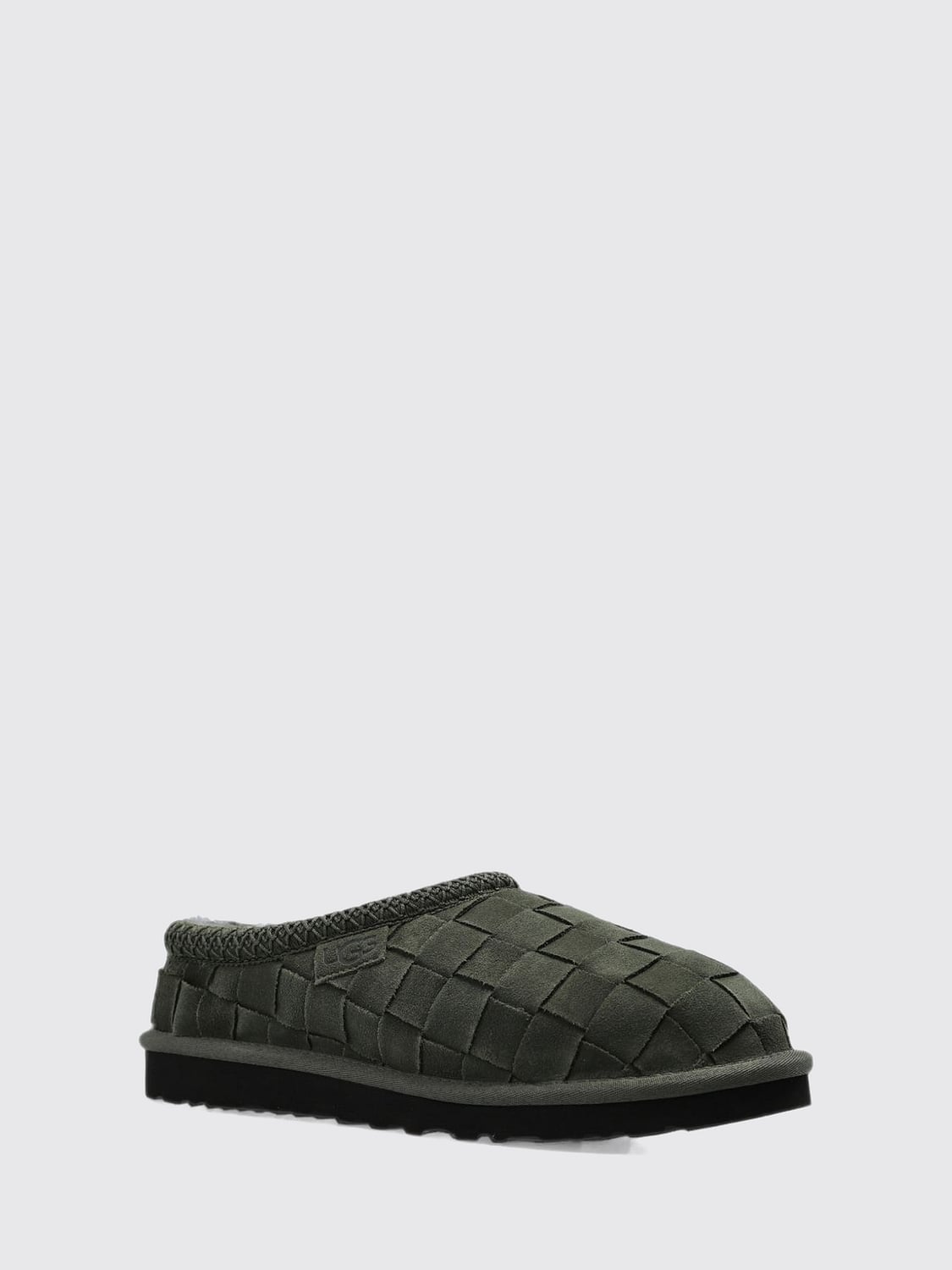 UGG CHAUSSURES: Mules Tasman Woven UGG en suède avec doublure en fourrure, Vert - Img 2