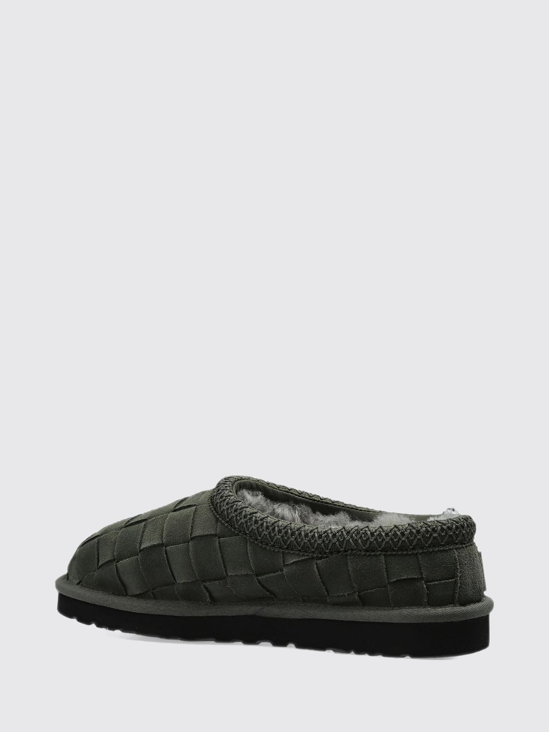 UGG CHAUSSURES: Mules Tasman Woven UGG en suède avec doublure en fourrure, Vert - Img 4