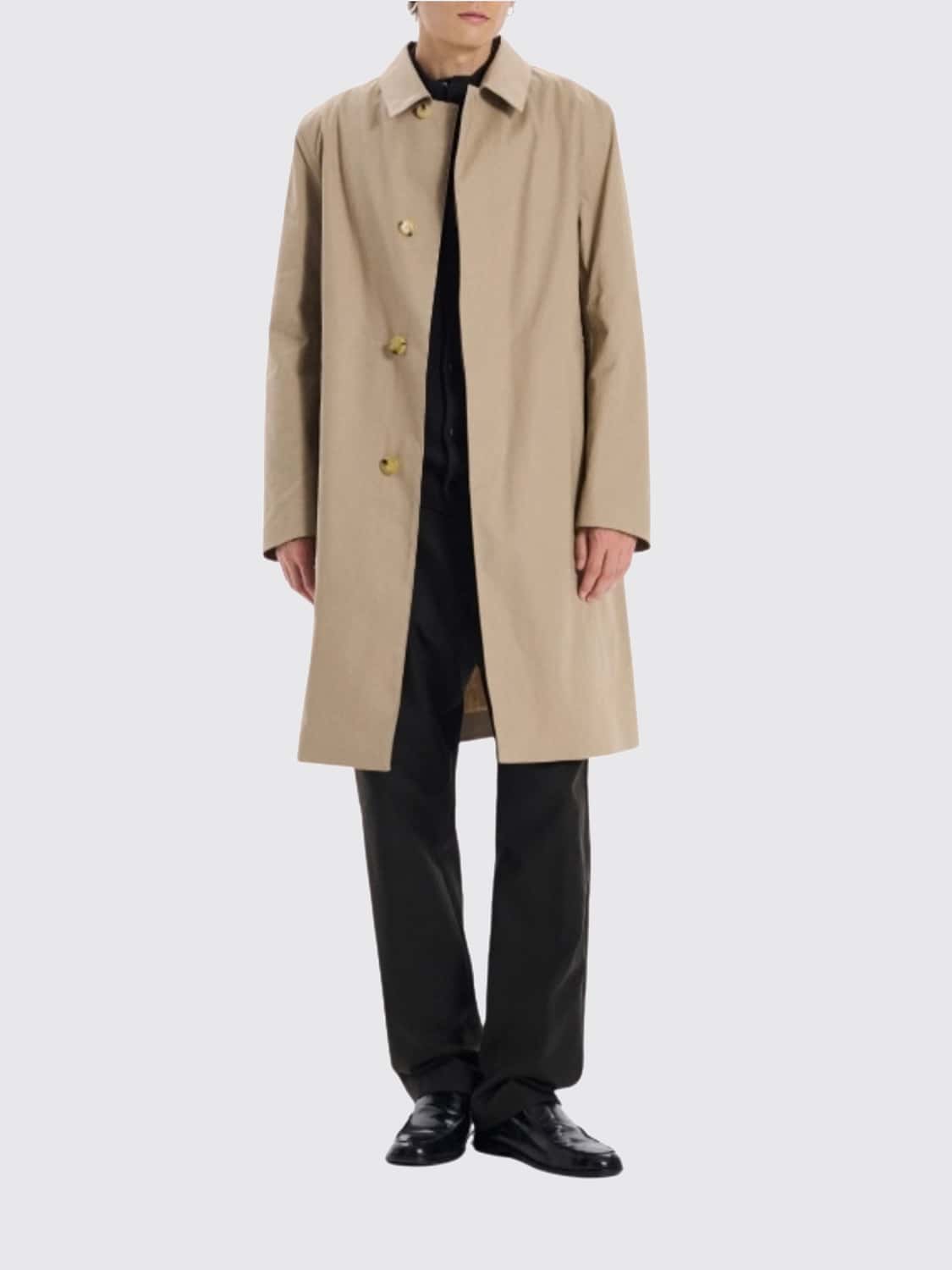 MACKINTOSH JACKE: Einreihiger Mackintosh Trenchcoat aus Polyester mit klassischem Kragen, Braun - Img 1