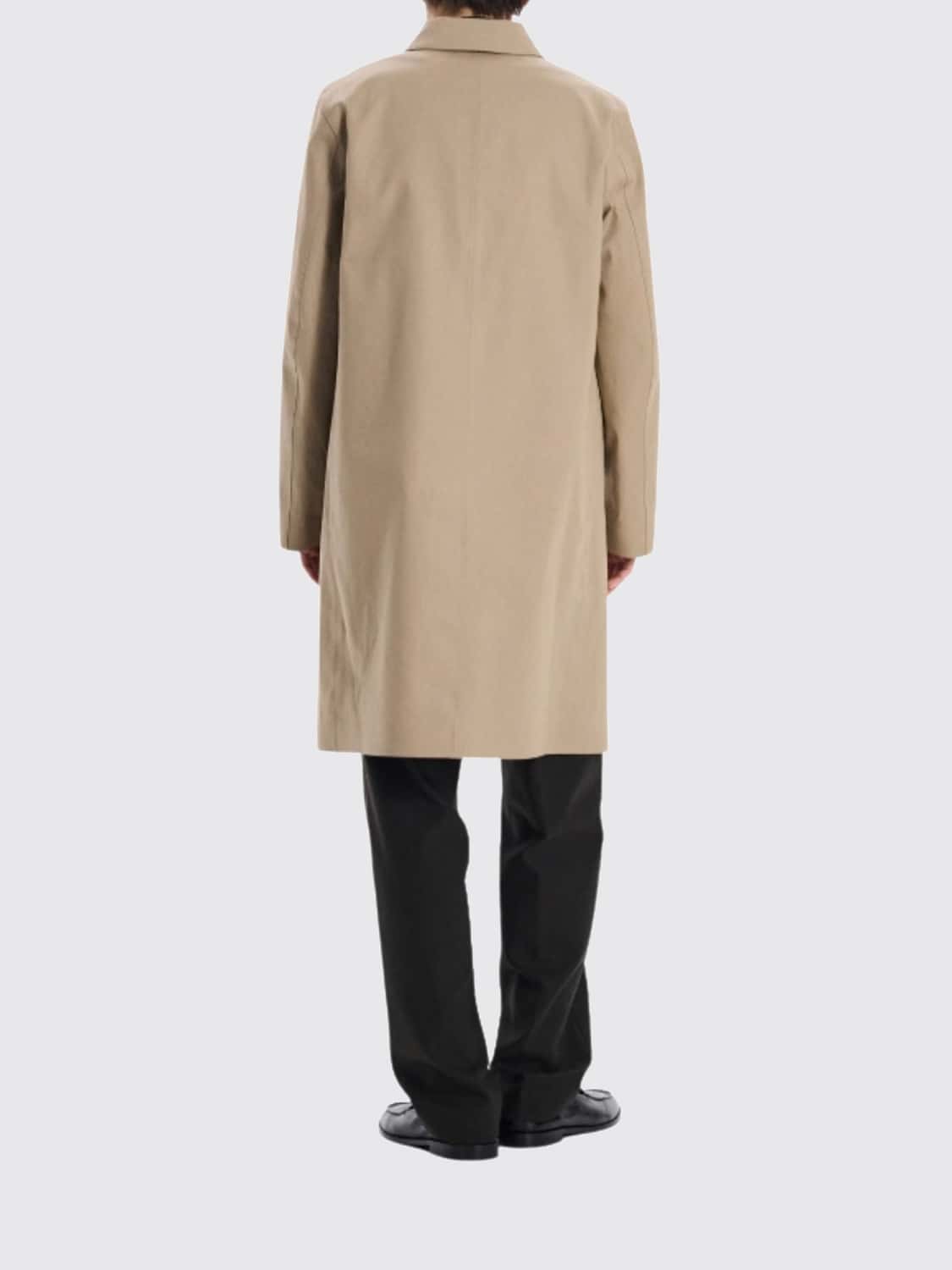 MACKINTOSH JACKE: Einreihiger Mackintosh Trenchcoat aus Polyester mit klassischem Kragen, Braun - Img 2