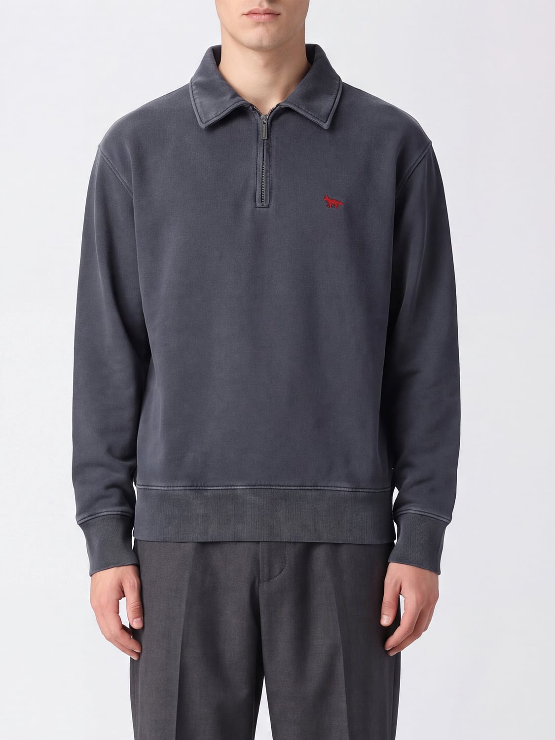 MAISON KITSUNÉ FELPA: Felpa uomo Maison KitsunÉ, Grigio - Img 1