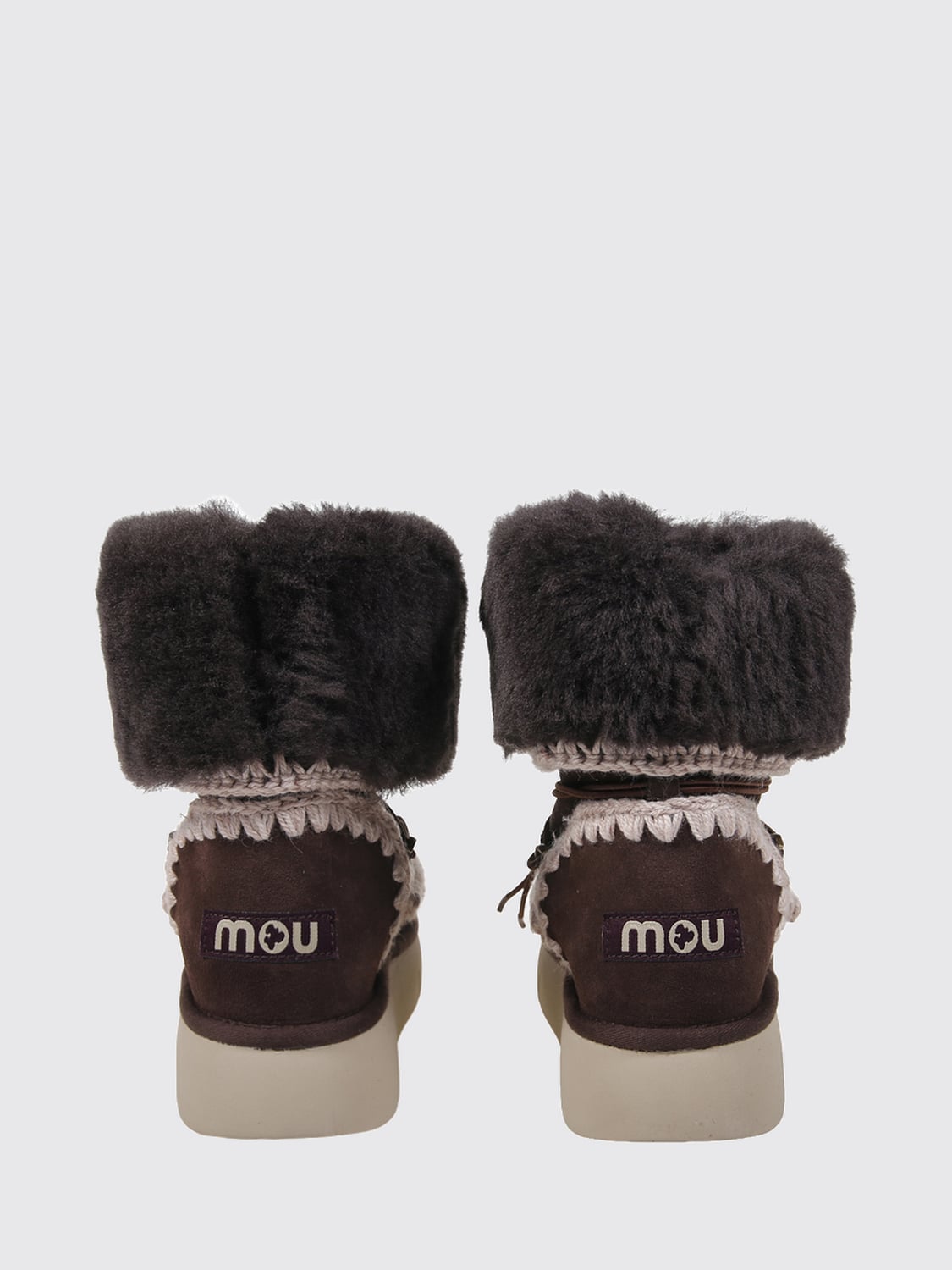 MOU FLACHE STIEFELETTEN: Flache stiefeletten damen Mou, Kaffee Braun - Img 3