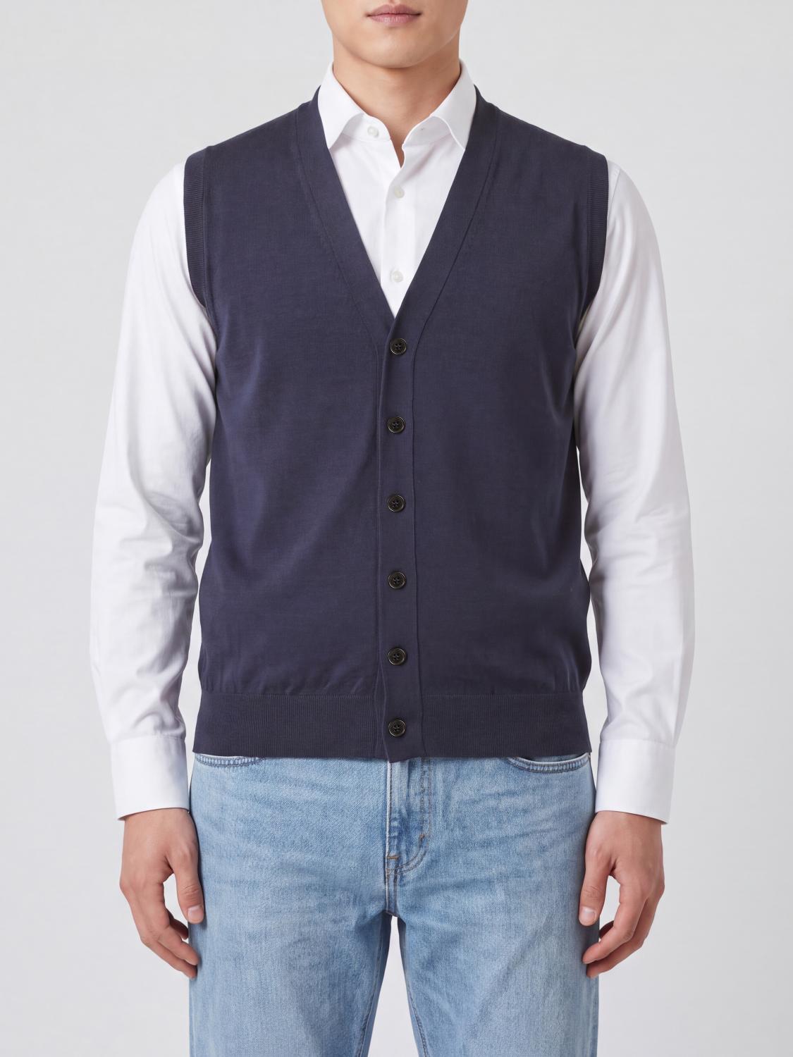 JOHN SMEDLEY SWEATER: Sweater men John Smedley, Blue - Img 1