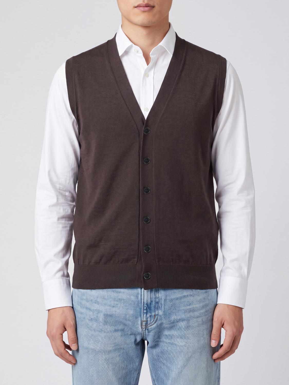 JOHN SMEDLEY SWEATER: Sweater men John Smedley, Brown - Img 1