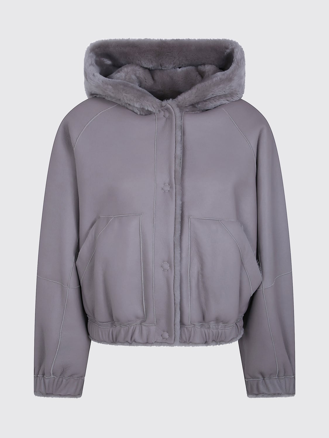 BLANCHA FUR COAT: Jacket woman Blancha, Grey - Img 4