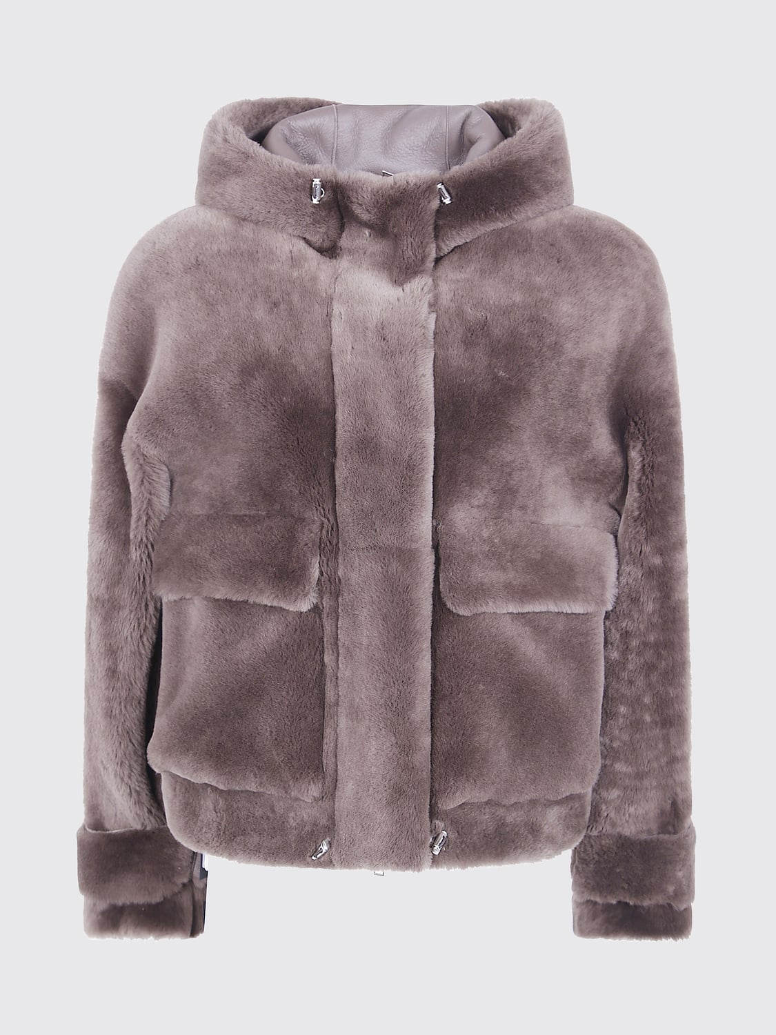 BLANCHA FUR COAT: Jacket woman Blancha, Brown - Img 2