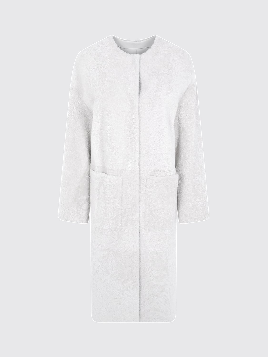 BLANCHA FUR COAT: Jacket woman Blancha, White - Img 2