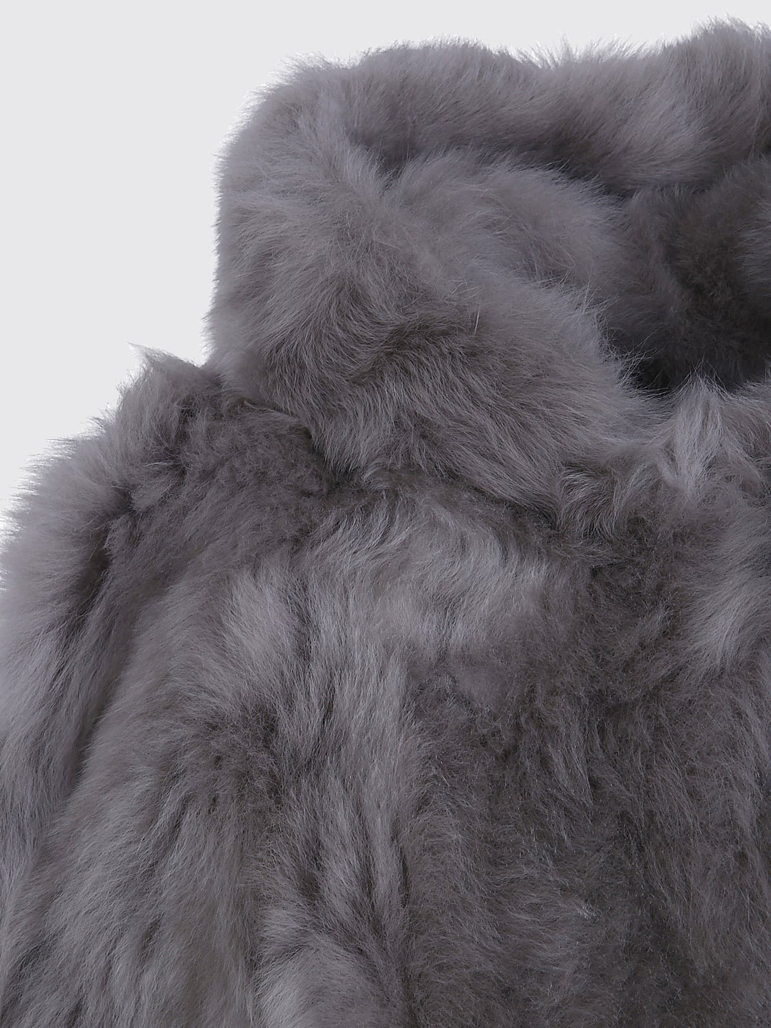 BLANCHA FUR COAT: Jacket woman Blancha, Grey - Img 4